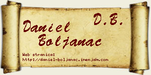Daniel Boljanac vizit kartica